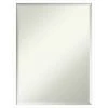 Amanti Art Svelte White Beveled Wood Bathroom Wall Mirror - 19.5 X 25.5 In.