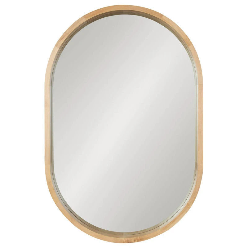 Uniek Hutton Wood Framed Capsule Mirror, Natural 24x36 4 Uniek Hutton Wood Framed Capsule Mirror, Natural 24x36 - Image 2
