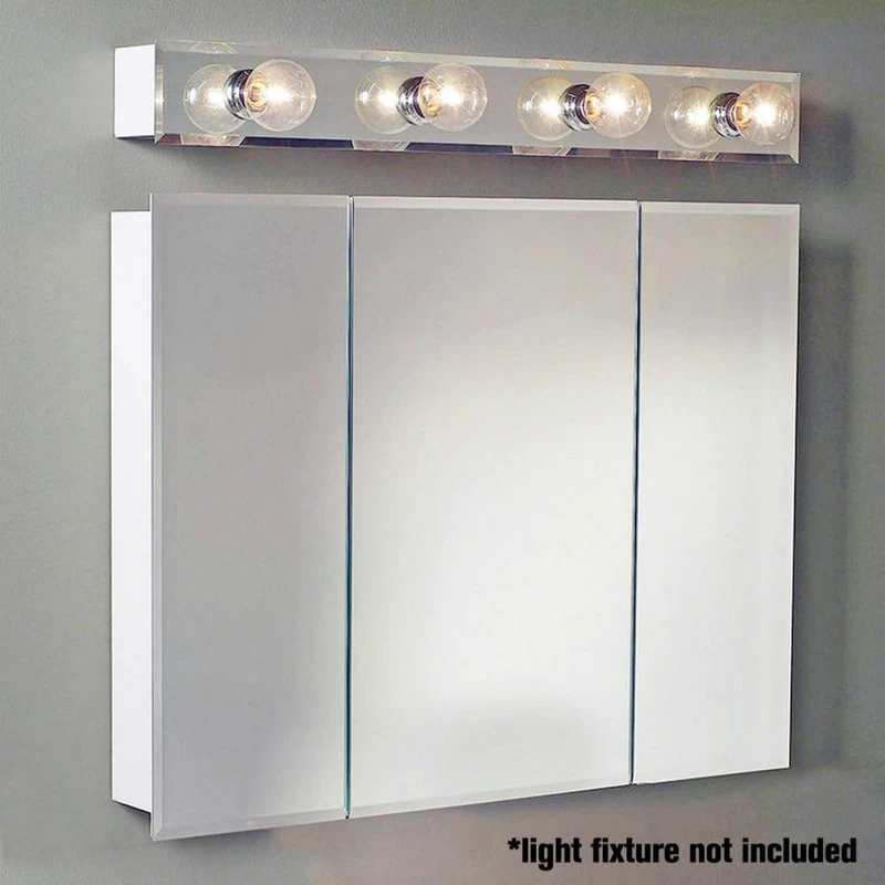 Jensen 255236 Horizon Beveled Edge 3-Pane 36" Mirror Medicine Cabinet 4 Jensen 255236 Horizon Beveled Edge 3-Pane 36" Mirror Medicine Cabinet - Image 2