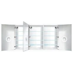 Krugg Reflections USA 72x42 Recessed Or Surface Mount Medicine Cabinet 12 Shelves, LED, Llr