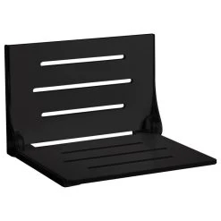 Seachrome Corporation Seachrome Silhouette Folding Wall Mount Shower Bench Seat, Matt Black Seat