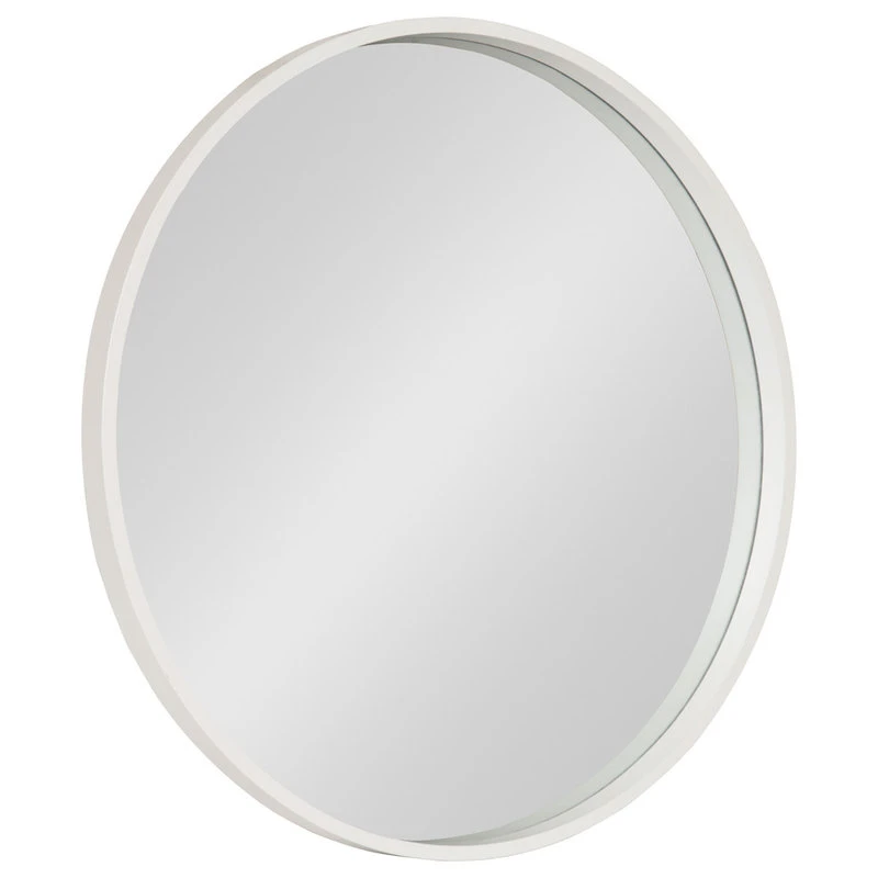 Uniek Travis Round Wood Accent Wall Mirror, White, 25.6diameter 3 Uniek Travis Round Wood Accent Wall Mirror, White, 25.6diameter