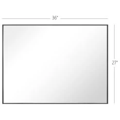 LEDEL Rectangle Framed Bathroom Vanity Mirror Accent Wall Mirror, Black, 36"w X 27"h -Laural Home Shop 036105bb03319110 3579 w800 h800 b1 p0
