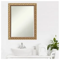 Amanti Art Florentine Gold Petite Bevel Wood Bathroom Wall Mirror 21.5 X 27.5 In. 17 Amanti Art Florentine Gold Petite Bevel Wood Bathroom Wall Mirror 21.5 X 27.5 In. -Laural Home Shop 0371051503b790c5 7783 w800 h800 b1 p0