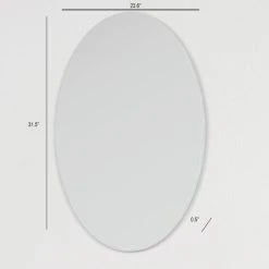 Decor Wonderland Frameless Oval Scallop Beveled Mirror -Laural Home Shop 03d136b503f94ca7 2754 w800 h800 b0 p0