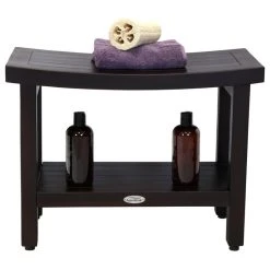 AquaTeak Patented 24" Sumba™ Mocha Teak Shower Bench With Shelf 11 AquaTeak Patented 24" Sumba™ Mocha Teak Shower Bench With Shelf -Laural Home Shop 03e1e1230ccca542 0761 w800 h800 b1 p0