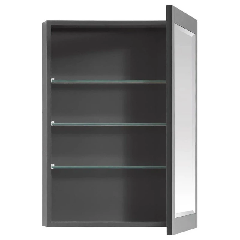 Avanity Corporation Avanity 22" Mirror Cabinet For Allie/Austen, Twilight Gray With Brushed Silver T 5 Avanity Corporation Avanity 22" Mirror Cabinet For Allie/Austen, Twilight Gray With Brushed Silver T - Image 3