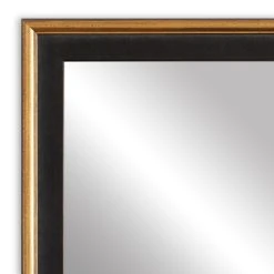 FrameMyMirror Kendall Framed Wall Mirror, Black & Gold, 36"x24" -Laural Home Shop 0431c27703ebb6fd 2478 w800 h800 b0 p0
