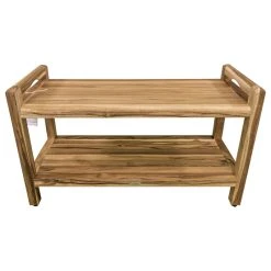 EcoDecors EarthyTeak Classic Shower Bench, Shelf And LiftAide Arms, 35" -Laural Home Shop 047111e30fdd0bcc 2268 w800 h800 b1 p0