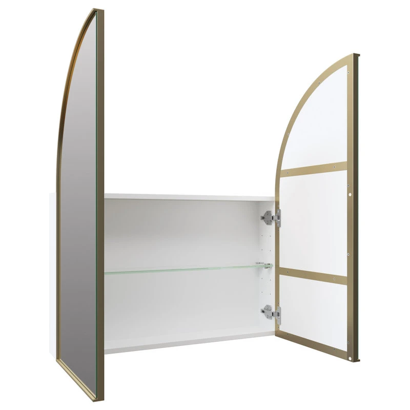 Glass Warehouse Medicine Cabinets, Satin Brass 4 Glass Warehouse Medicine Cabinets, Satin Brass - Image 2