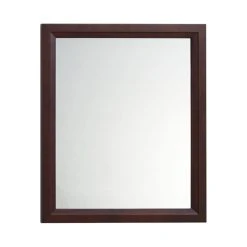Ronbow Corp. Ronbow Transitional Solid Wood Framed Bathroom Mirror, American Walnut, 30"x35"