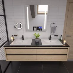 Alfi Trade Inc ALFI Brand 26" X 30" Double Door LED Light Bluetooth Medicine Cabinet -Laural Home Shop 04e17286012d3d88 1476 w800 h800 b0 p0