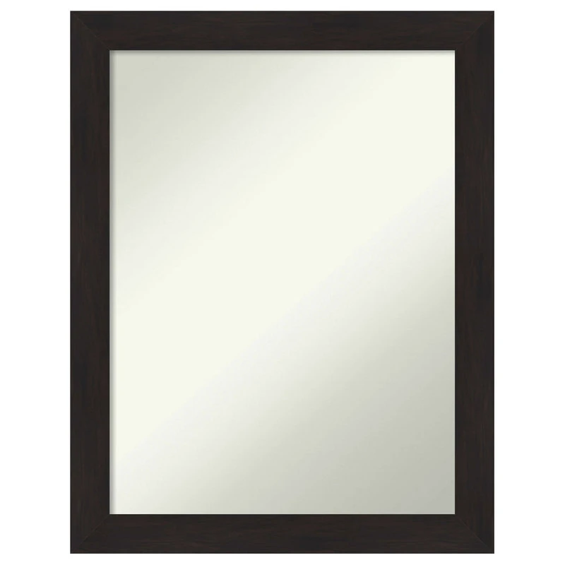 Amanti Art Furniture Espresso Narrow Non-Beveled Bathroom Wall Mirror - 21.5 X 27.5 In. 3 Amanti Art Furniture Espresso Narrow Non-Beveled Bathroom Wall Mirror - 21.5 X 27.5 In.
