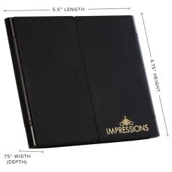 Impressions Vanity Company Nova Wireless LED Trifold Compact Mirror, Built-In LED, Black -Laural Home Shop 04f186e60f176a08 8860 w800 h800 b1 p0