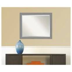 Amanti Art Brushed Nickel Beveled Bathroom Wall Mirror - 31.5 X 25.5 In. 12 Amanti Art Brushed Nickel Beveled Bathroom Wall Mirror - 31.5 X 25.5 In. -Laural Home Shop 0571f6e70d1d1b06 5253 w800 h800 b1 p0