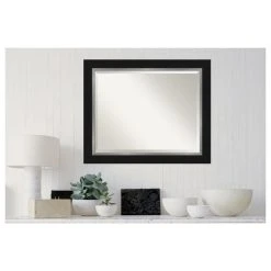 Amanti Art Eva Black Silver Beveled Bathroom Wall Mirror - 33.5 X 27.5 In. 12 Amanti Art Eva Black Silver Beveled Bathroom Wall Mirror - 33.5 X 27.5 In. -Laural Home Shop 05a10edb0d1d1a5d 5263 w800 h800 b1 p0