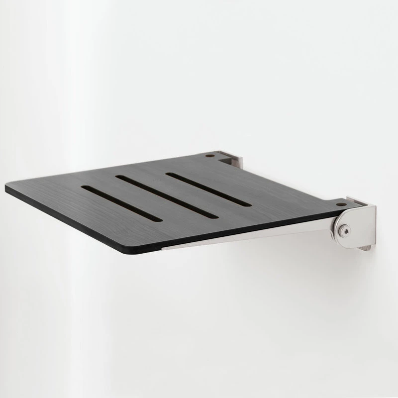 Seachrome Corporation Seachrome SlimLine Folding Wall Mount Shower Seat, Gray Seat With Silver Frame 6 Seachrome Corporation Seachrome SlimLine Folding Wall Mount Shower Seat, Gray Seat With Silver Frame - Image 4