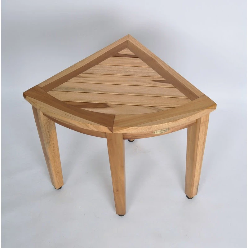 Ecodecors Earthyteak Corner Teak Shower Stools, 16"x16"x18", Without Shelf 7 Ecodecors Earthyteak Corner Teak Shower Stools, 16"x16"x18", Without Shelf - Image 5
