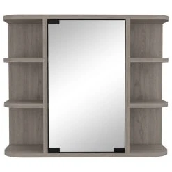 FM FURNITURE Valdez Medicine Cabinet, Light Gray