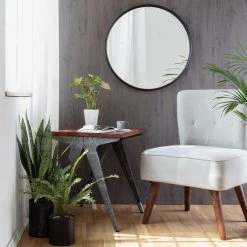 Madeleine Home Inc. Wessex Modern Mirror With Designer Frame, Black, 27" 30 Madeleine Home Inc. Wessex Modern Mirror With Designer Frame, Black, 27" -Laural Home Shop 064122380f99309e 9805 w800 h800 b0 p0