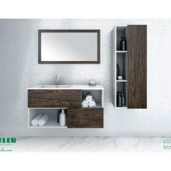 Cutler K&B Sangallo Wood Grain Mirror, Tete-a-Tete -Laural Home Shop 0641f94008d54fd6 3714 w800 h800 b0 p0
