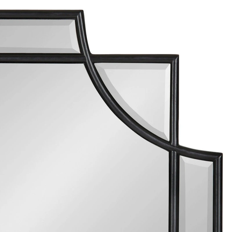 Uniek Minuette Decorative Framed Wall Mirror, Black 24x36 5 Uniek Minuette Decorative Framed Wall Mirror, Black 24x36 - Image 3