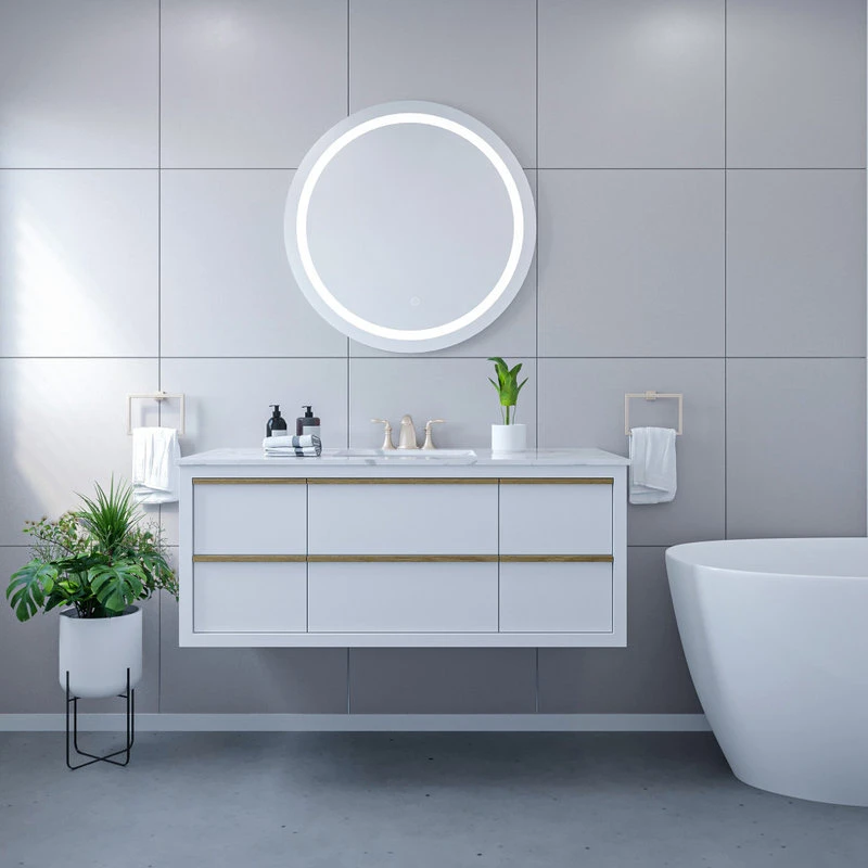 Altair Padova 32" Round Frameless Modern LED Bathroom Vanity Mirror 11 Altair Padova 32" Round Frameless Modern LED Bathroom Vanity Mirror - Image 9