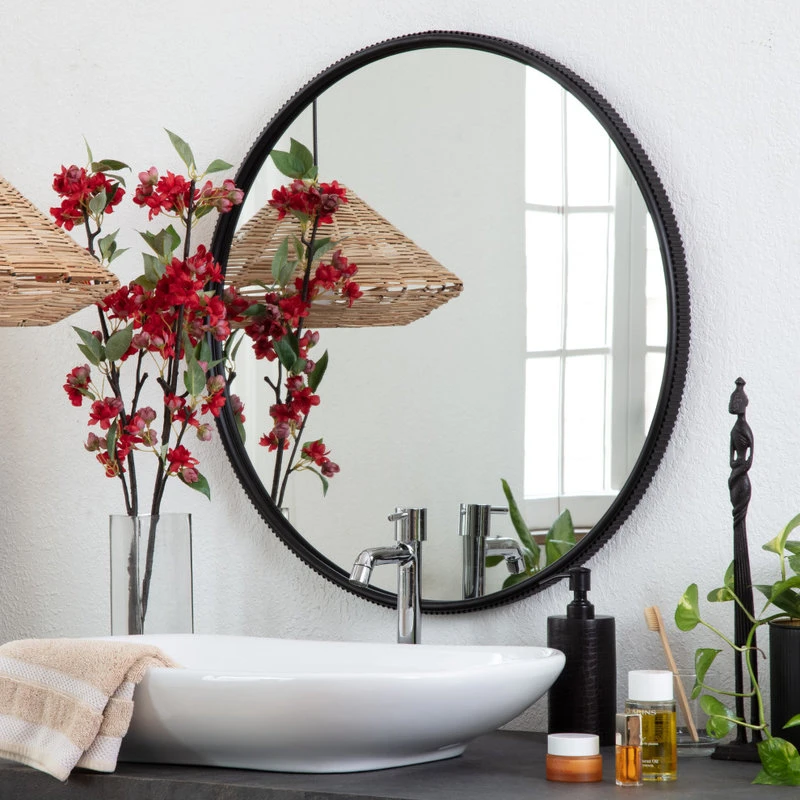 Madeleine Home Inc. Wessex Modern Mirror With Designer Frame, Black, 27" 7 Madeleine Home Inc. Wessex Modern Mirror With Designer Frame, Black, 27" - Image 5