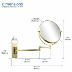 Kibi USA Circular Magnifying Makeup/shaving Mirror, Brushed Gold 22 Kibi USA Circular Magnifying Makeup/shaving Mirror, Brushed Gold -Laural Home Shop 0731938901c60dd1 9273 w800 h800 b1 p0