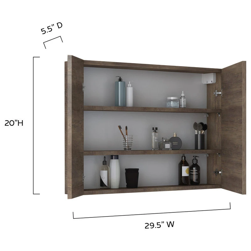 A Touch Of Design Zoe 30" Frameless Medicine Cabinet With Mirror 9 A Touch Of Design Zoe 30" Frameless Medicine Cabinet With Mirror - Image 7