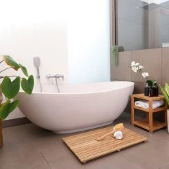 Nordic Style Natural Teak Spa/Bathroom Storage Bench – 14″ -Laural Home Shop 0751e2c102d9995d 4288 w800 h800 b0 p0