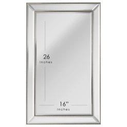 Head West, Inc. Head West Champagne Silver Beaded Beveled Mirror, 16x26" 14 Head West, Inc. Head West Champagne Silver Beaded Beveled Mirror, 16x26" -Laural Home Shop 07a1f4200fd9263a 3391 w800 h800 b1 p0