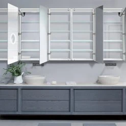 Krugg Reflections USA 120x42 LLLRRR, Recessed Or Surface Mount Medicine Cabinet 24 Shelves, LED -Laural Home Shop 07d14511014e1f9b 5025 w800 h800 b0 p0