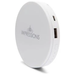 Impressions Vanity Company ChargeUp LED Compact Mirror & USB Power Bank, Compact Illuminated Mirror, White 9 Impressions Vanity Company ChargeUp LED Compact Mirror & USB Power Bank, Compact Illuminated Mirror, White -Laural Home Shop 082102a20eebcb9d 8807 w800 h800 b1 p0