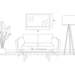 FrameMyMirror Warren White Framed Mirror, 20" X 36" 23 FrameMyMirror Warren White Framed Mirror, 20" X 36" -Laural Home Shop 0941181103ebbb7f 3572 w800 h800 b1 p0