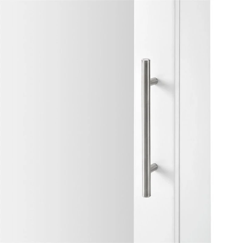 Bowery Hill Wooden Mirrored Wall Cabinet With 2 Adjustable Shelves In White 7 Bowery Hill Wooden Mirrored Wall Cabinet With 2 Adjustable Shelves In White - Image 5