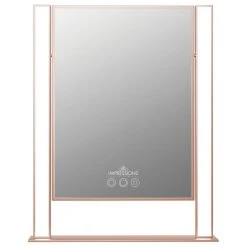 Impressions Vanity Company Nouveau XL Tri-Tone Led Makeup Mirror, Rose Gold