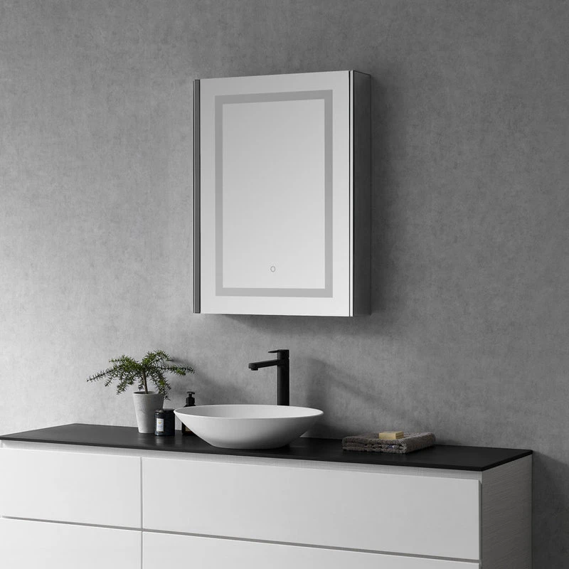 Altair Bojano 24" Clear Glass Surface-Mount/Recessed LED Mirror Medicine Cabinet 10 Altair Bojano 24" Clear Glass Surface-Mount/Recessed LED Mirror Medicine Cabinet - Image 8