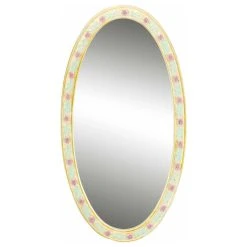 Renovators Supply Manufacturing Victorian Vanity Mirror Oval Poly Flower Frame |