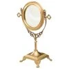 Orchard Creek Designs Round Brass Table Mirror