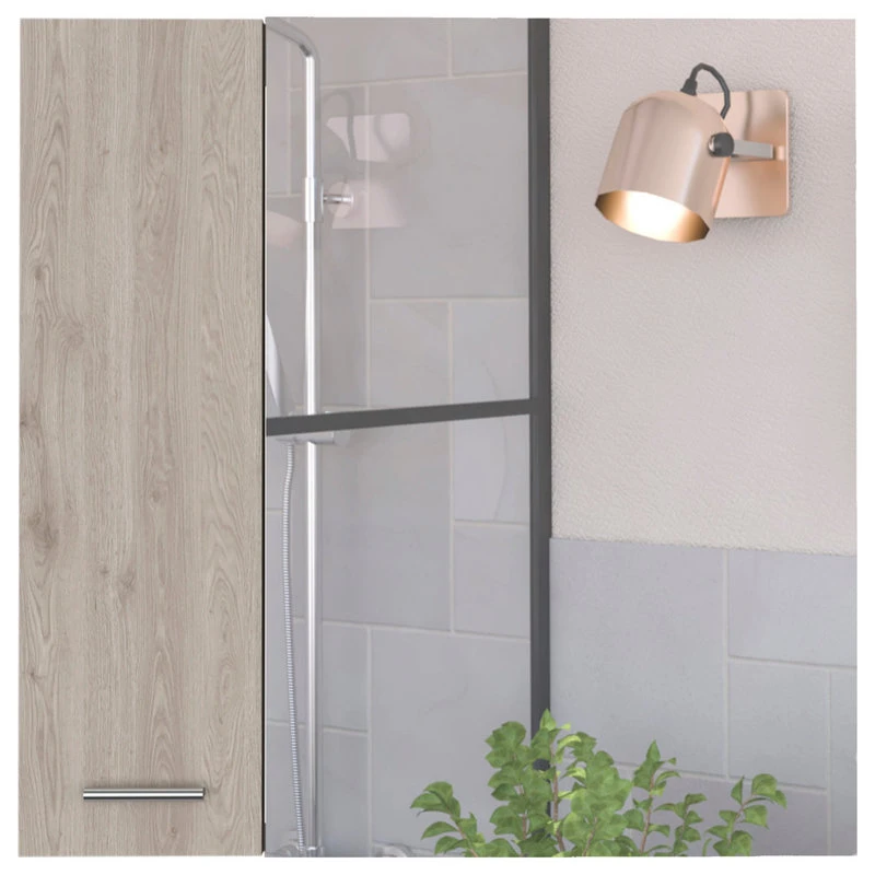 FM FURNITURE Kenya Medicine Cabinet, Light Gray 4 FM FURNITURE Kenya Medicine Cabinet, Light Gray - Image 2