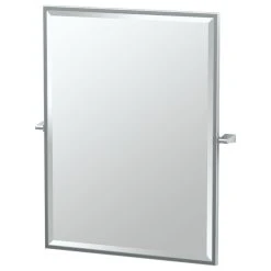 Gatco Fine Bathware Bleu 25" Framed Rectangle Mirror, Satin Nickel