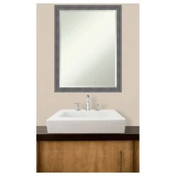 Amanti Art Dixie Grey Rustic Beveled Wood Bathroom Wall Mirror - 20.25 X 26.25 In. 12 Amanti Art Dixie Grey Rustic Beveled Wood Bathroom Wall Mirror - 20.25 X 26.25 In. -Laural Home Shop 0b2123370a54fa6d 6654 w800 h800 b1 p0