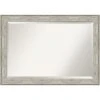 Amanti Art Crackled Metallic Beveled Bathroom Wall Mirror - 41 X 29 In.