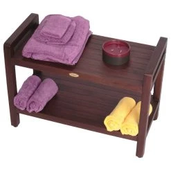 DecoTeak Classic Teak Shower Bench With LiftAid Arms, 29"x18" -Laural Home Shop 0be1ad4608112a14 8224 w800 h800 b1 p0