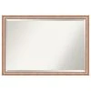 Amanti Art Harmony Rose Gold Beveled Wood Bathroom Wall Mirror - 38.5 X 26.5 In.