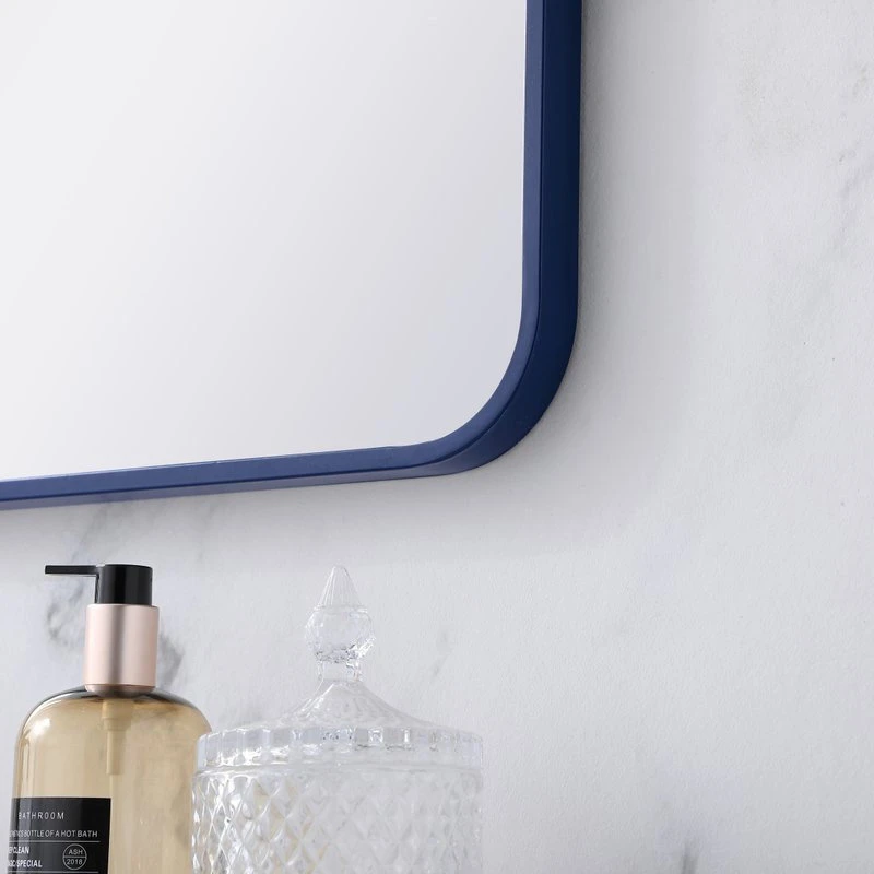 Elegant Furniture & Lighting Elegant Decor MR802236BL Soft Corner Metal Rectangular Mirror, 22"x36", Blue 7 Elegant Furniture & Lighting Elegant Decor MR802236BL Soft Corner Metal Rectangular Mirror, 22"x36", Blue - Image 5