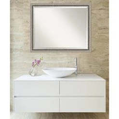 Amanti Art Bel Volto Silver Beveled Wood Bathroom Wall Mirror - 31 X 25 In. 12 Amanti Art Bel Volto Silver Beveled Wood Bathroom Wall Mirror - 31 X 25 In. -Laural Home Shop 0c71ef9108ff9753 6643 w800 h800 b0 p0