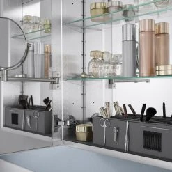 Ove Decors Lugano 20.5 In. Medicine Cabinet In Aluminum Finish -Laural Home Shop 0cb14f26008c268d 3584 w800 h800 b0 p0