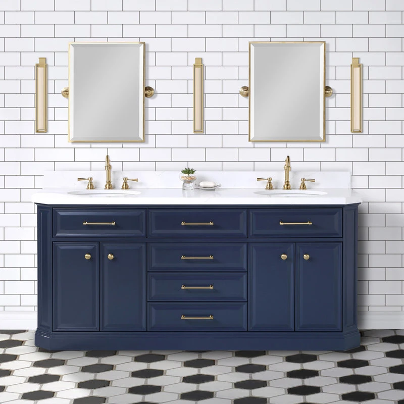 Water Creation Water-Creation Empire 18"x24" In. Metal Rectangular Mirror In Satin Gold PVD 7 Water Creation Water-Creation Empire 18"x24" In. Metal Rectangular Mirror In Satin Gold PVD - Image 5